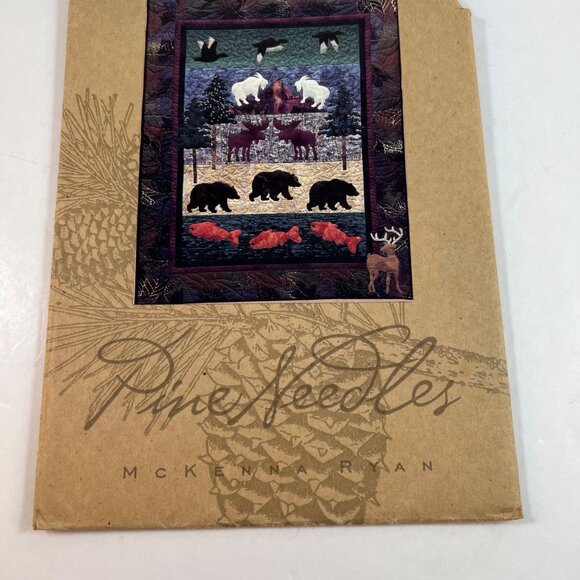 Moose Junction Quilt Applique Pattern Pine Needles Designs 31.5" x 40" UNCUT - Picture 4 of 8